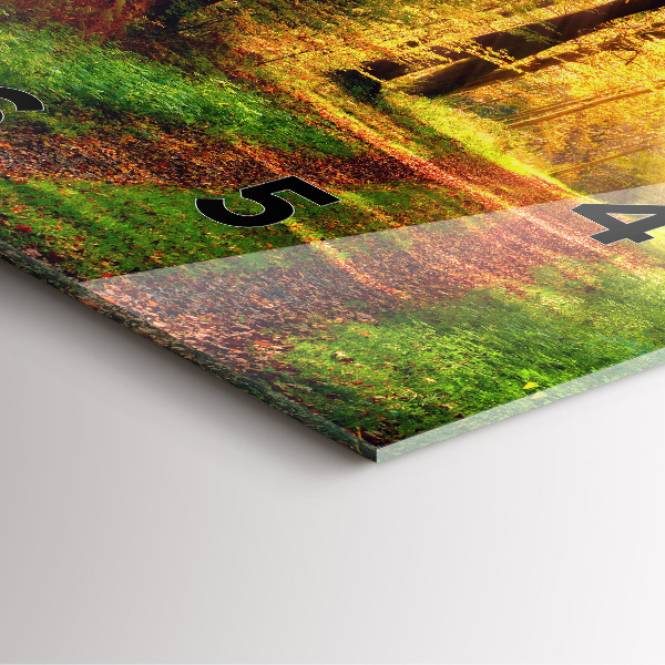 Square wall clock Autumn forest scenery