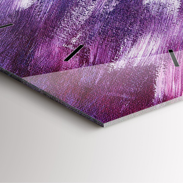 Square wall clock Acrylic paint texture