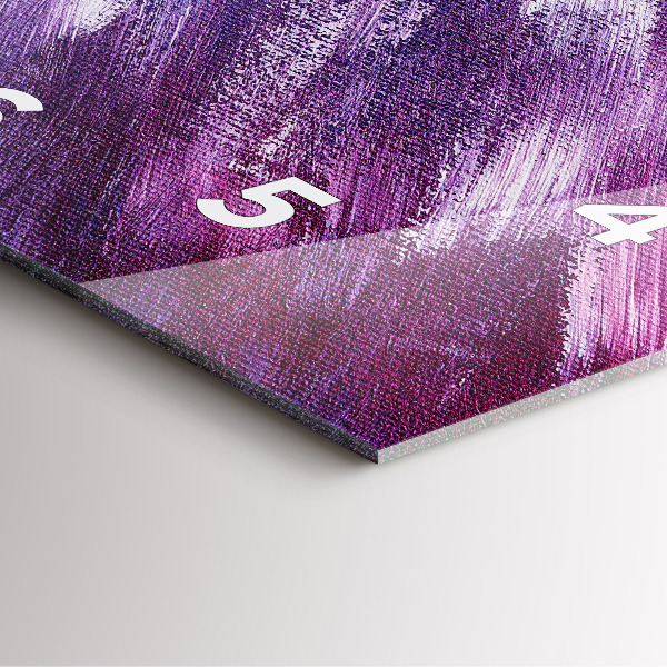 Square wall clock Acrylic paint texture