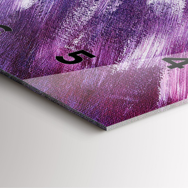 Square wall clock Acrylic paint texture