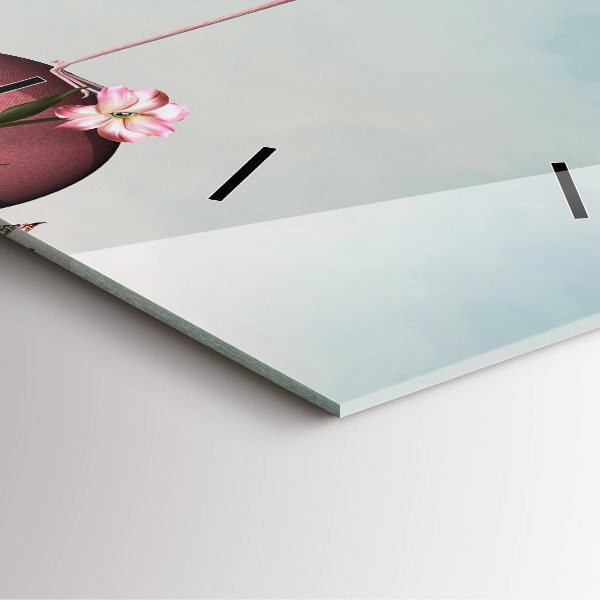 Square wall clock Surreal Flamingo