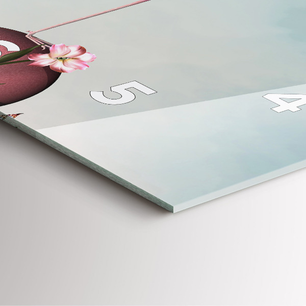 Square wall clock Surreal Flamingo