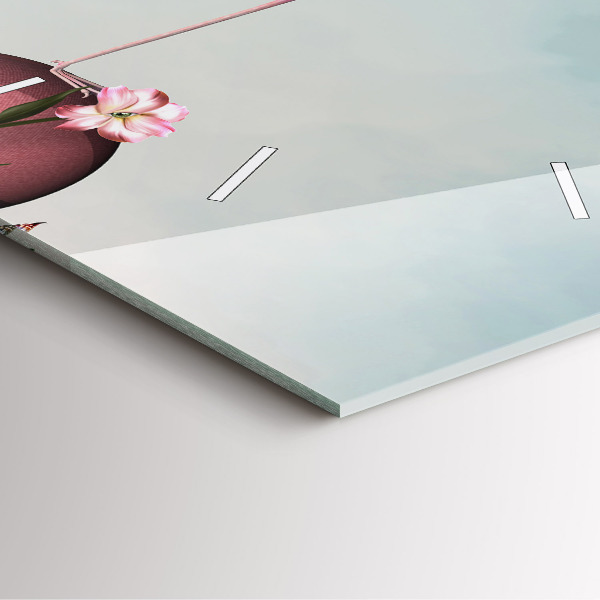 Square wall clock Surreal Flamingo