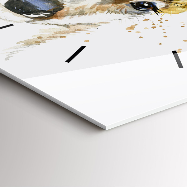 Square wall clock A deer