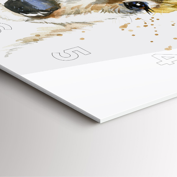 Square wall clock A deer