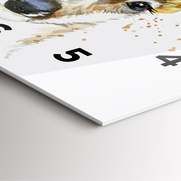 Square wall clock A deer