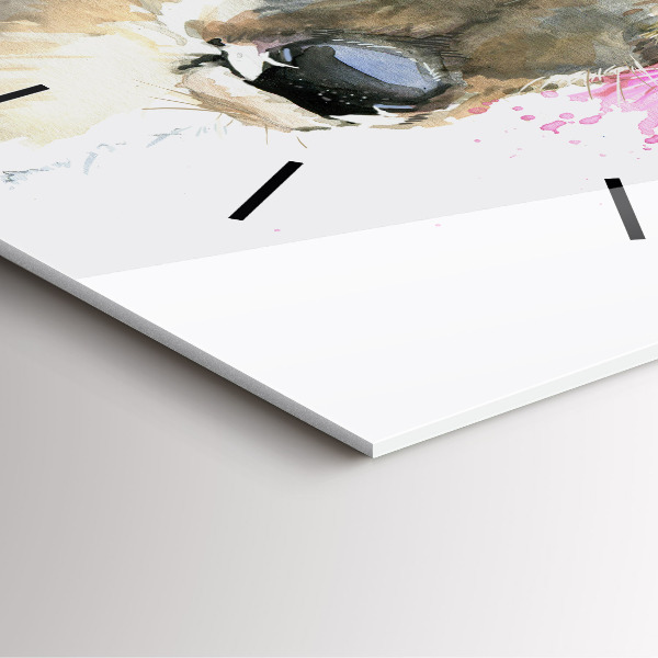 Square wall clock Forest deer