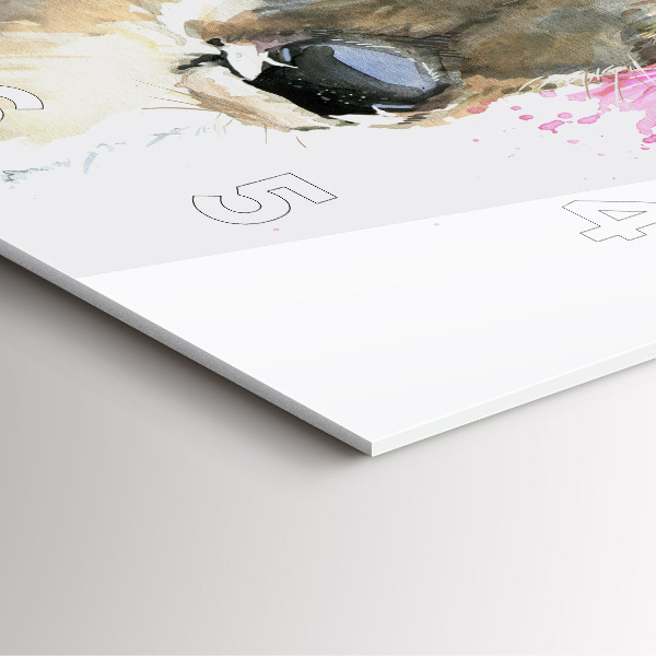 Square wall clock Forest deer