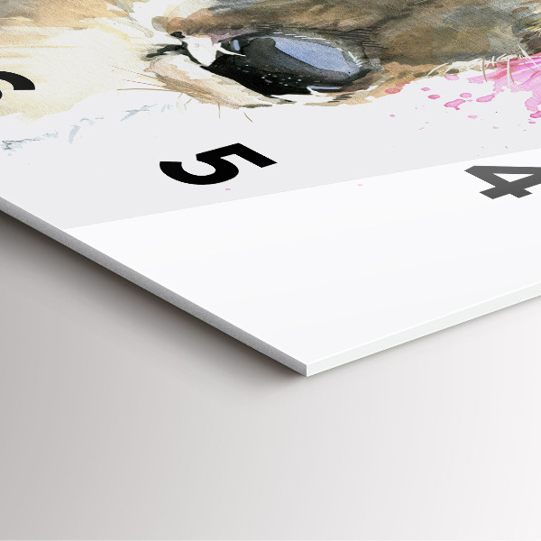 Square wall clock Forest deer