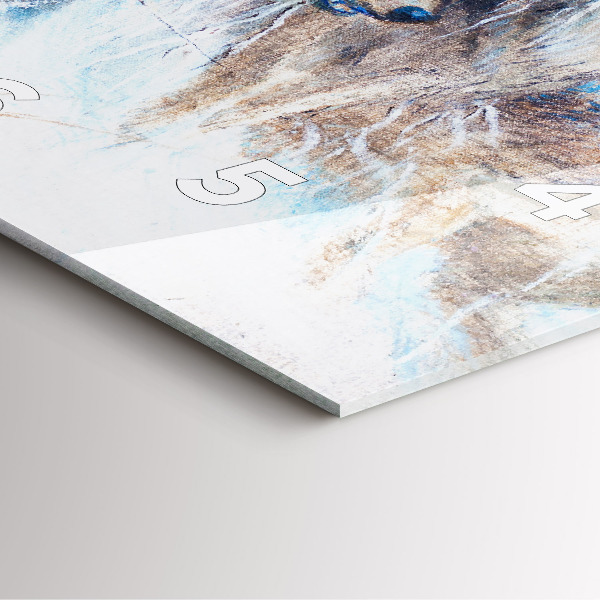 Square wall clock Wolves in the forest