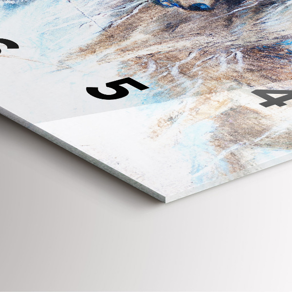 Square wall clock Wolves in the forest