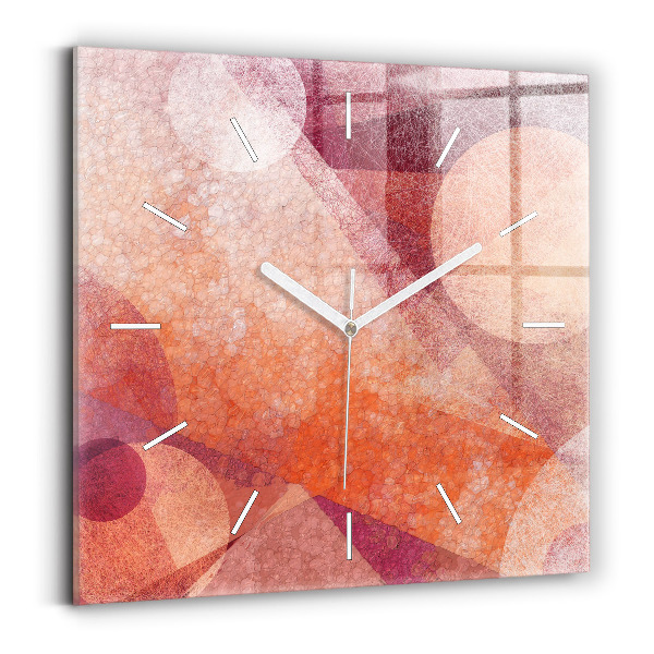 Square wall clock Geometric abstraction