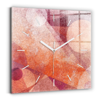 Square wall clock Geometric abstraction