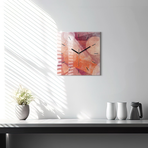 Square wall clock Geometric abstraction