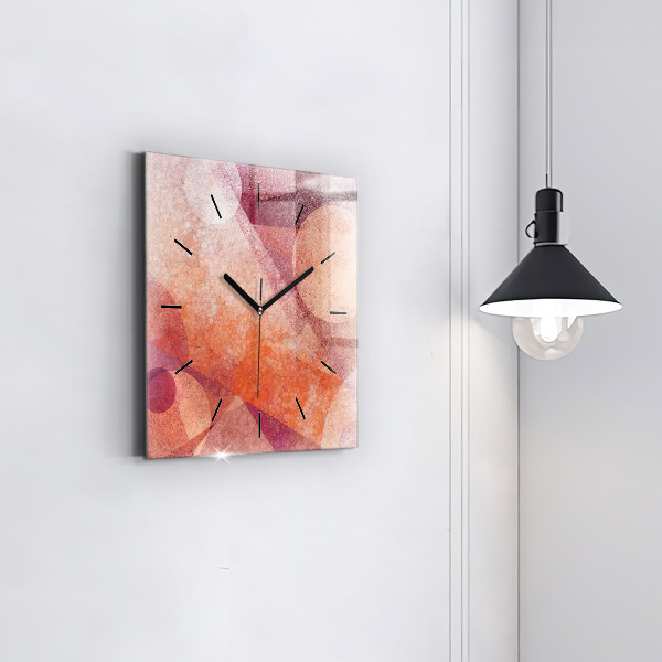 Square wall clock Geometric abstraction