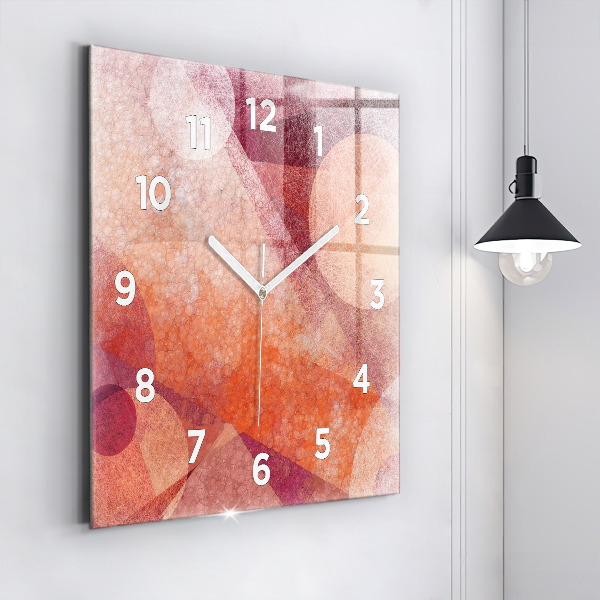 Square wall clock Geometric abstraction