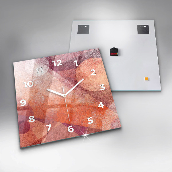 Square wall clock Geometric abstraction