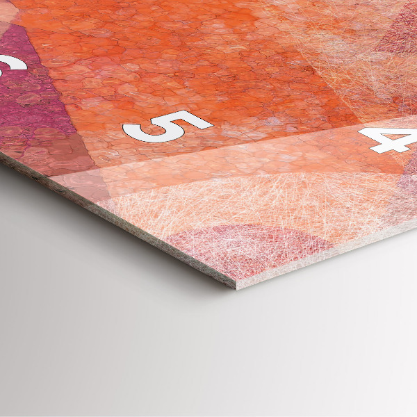 Square wall clock Geometric abstraction