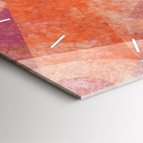 Square wall clock Geometric abstraction