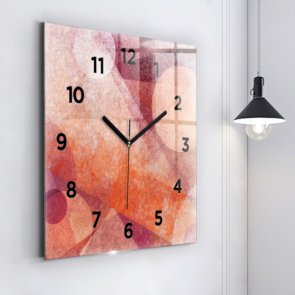 Square wall clock Geometric abstraction