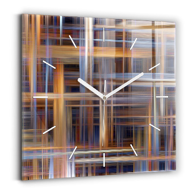 Square wall clock Abstract geometry