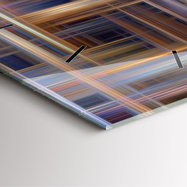 Square wall clock Abstract geometry