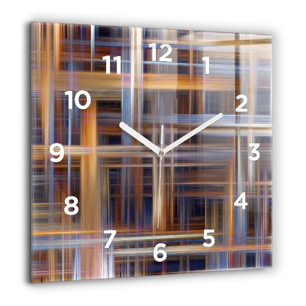 Square wall clock Abstract geometry