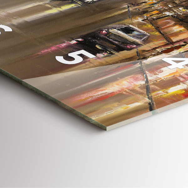 Square wall clock Architecture of the city of Paris