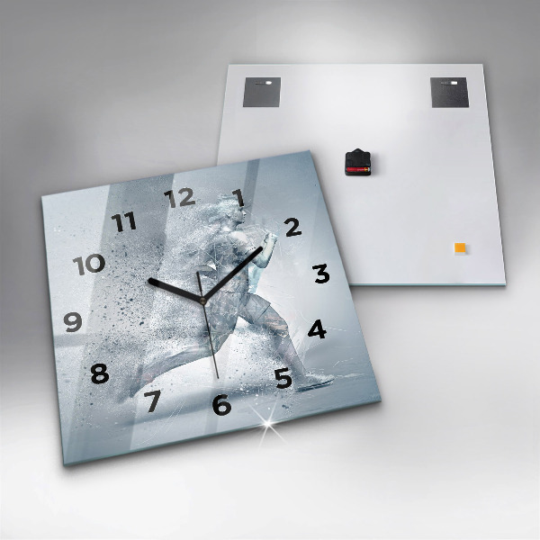 Square wall clock Running man