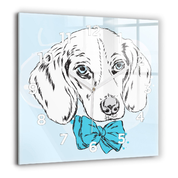Square wall clock Puppy dog