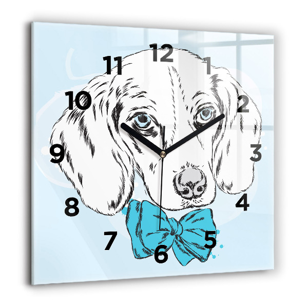 Square wall clock Puppy dog