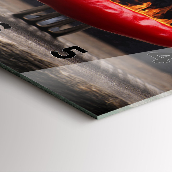 Square wall clock Pepperoni pepper