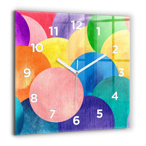Square wall clock Abstract circles