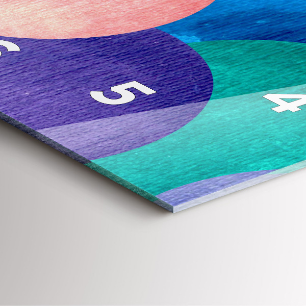 Square wall clock Abstract circles