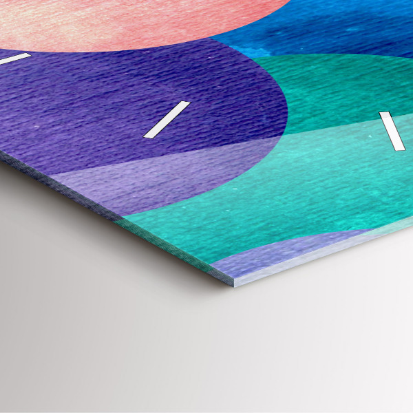 Square wall clock Abstract circles