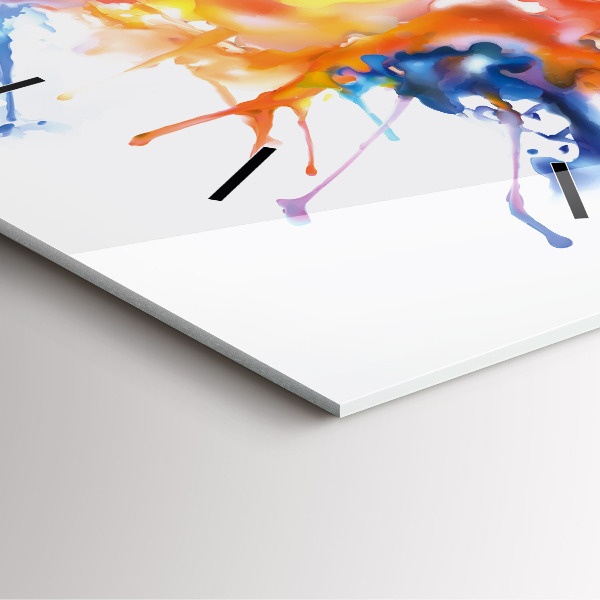 Square wall clock Lion - watercolor