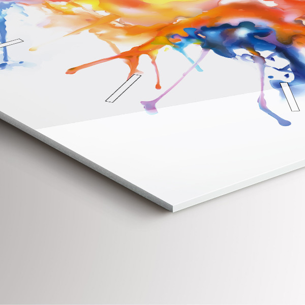 Square wall clock Lion - watercolor