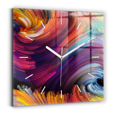 Square wall clock Abstraction hall