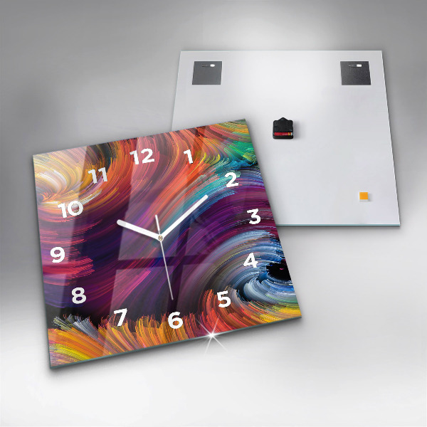Square wall clock Abstraction hall