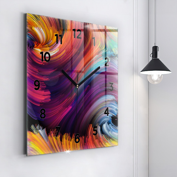 Square wall clock Abstraction hall