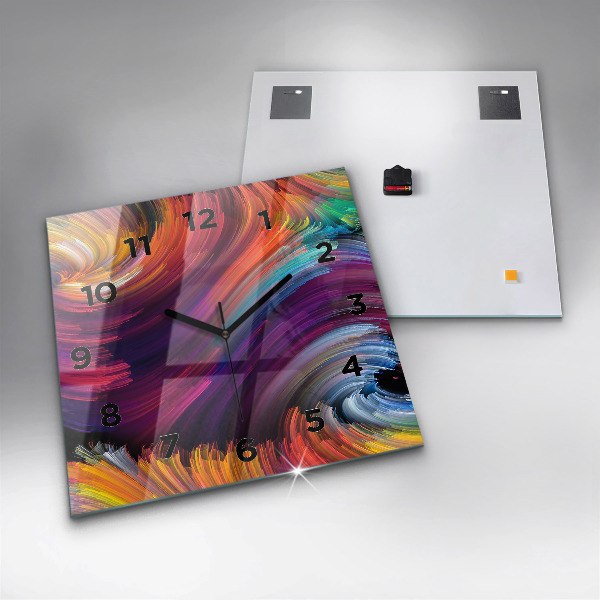 Square wall clock Abstraction hall