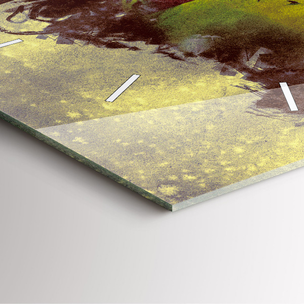 Square wall clock Woman in the forest