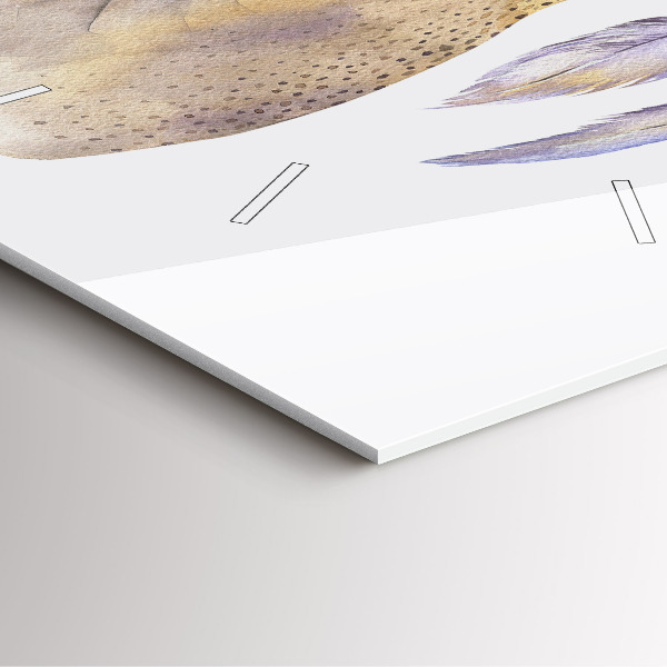 Square wall clock Deer head and flowers