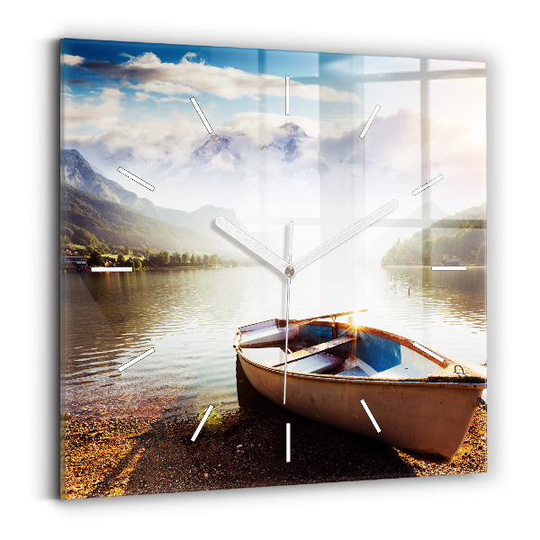 Square wall clock Lake view