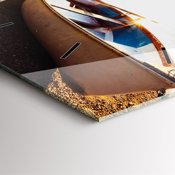 Square wall clock Lake view