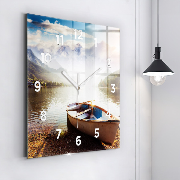 Square wall clock Lake view