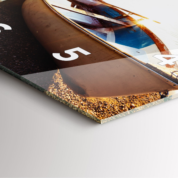 Square wall clock Lake view