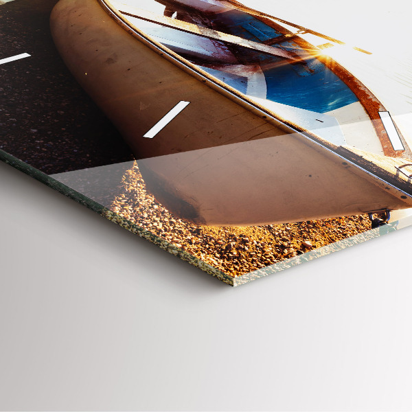 Square wall clock Lake view