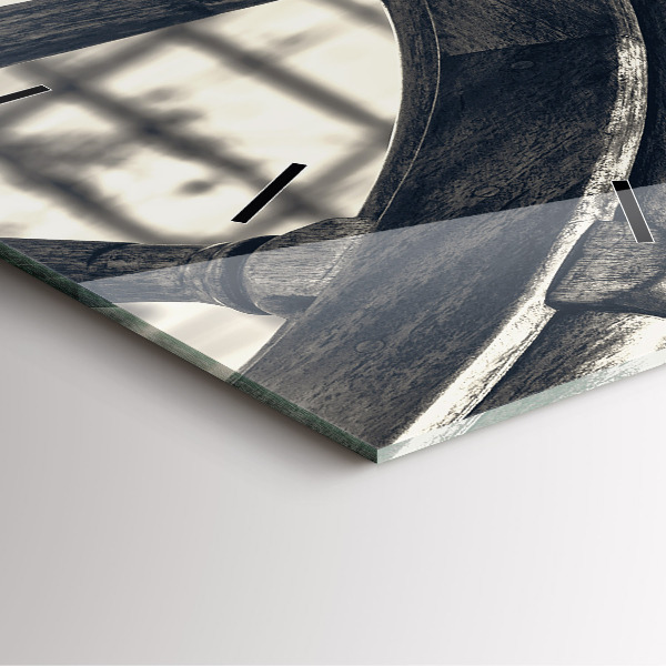 Square wall clock Ancient ship