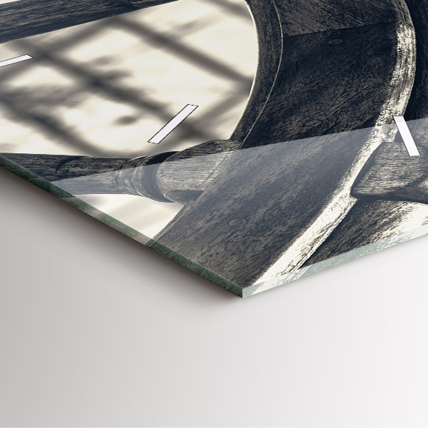 Square wall clock Ancient ship